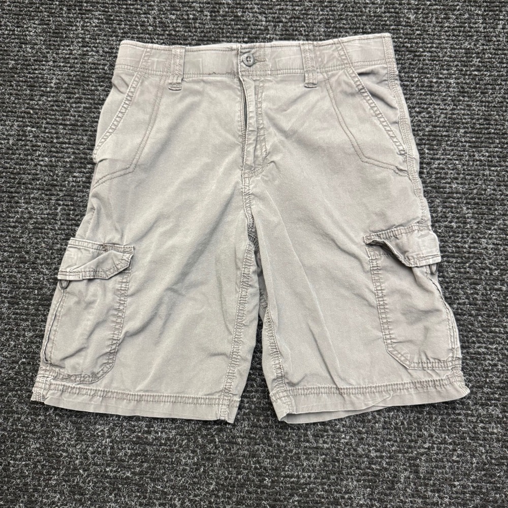 Lee Extreme Motion Mens Gray Cargo Shorts Size 31 Utility Multi Pocket Casual